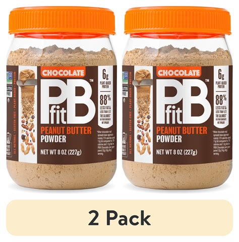 2 Pack PBfit Peanut Butter Powder Chocolate Flavor Cocoa Roasted