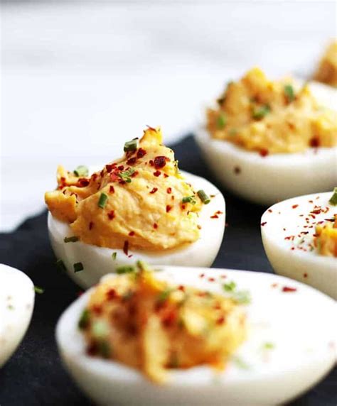 Spicy Deviled Eggs Pinch And Swirl