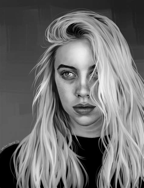 Billie Eilish ART Billie Eilish Portrait Black And White Portraits