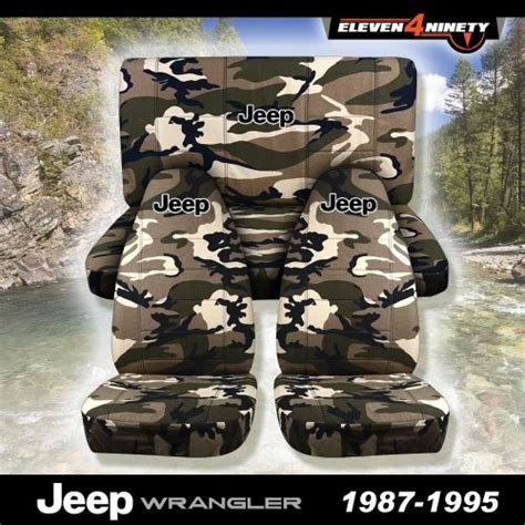 Purchase 1987-1995 Jeep Wrangler YJ Seat Covers / Tan Camo with Custom ...