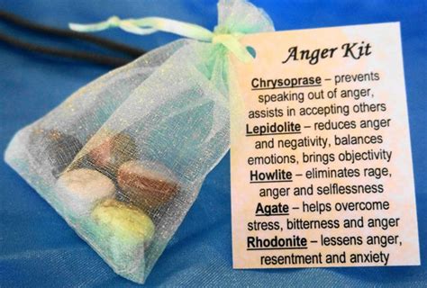 Anger Crystal Healing Kit Gemstone Uses Meditation Witchcraft Wicca Pagan Anger