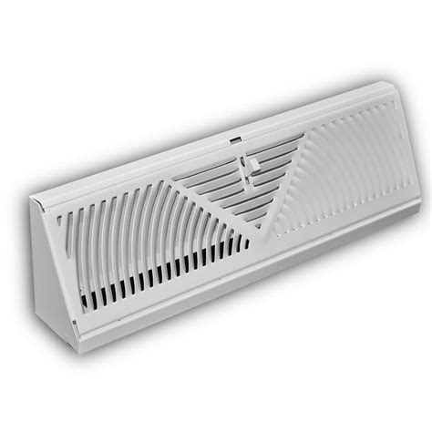 Everbilt 15 in. 3-Way Steel Baseboard Diffuser Supply in White E115SW - The Home Depot