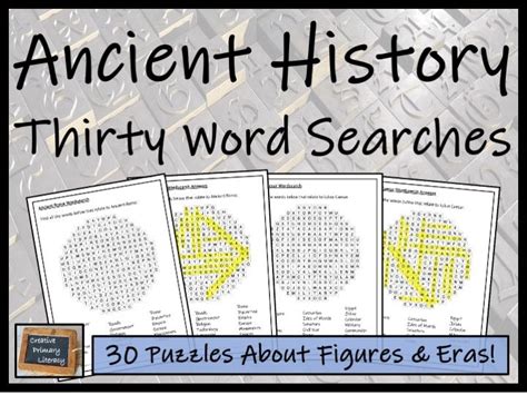 Ancient History Word Search Puzzle Collection Teaching Resources