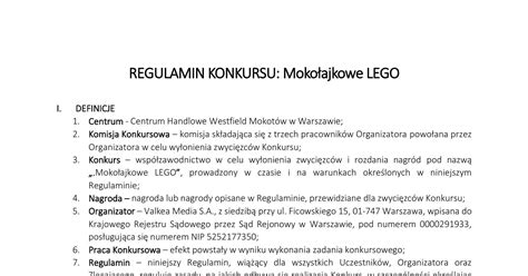 regulamin konkursu FB Lego Mikołajki pdf DocDroid