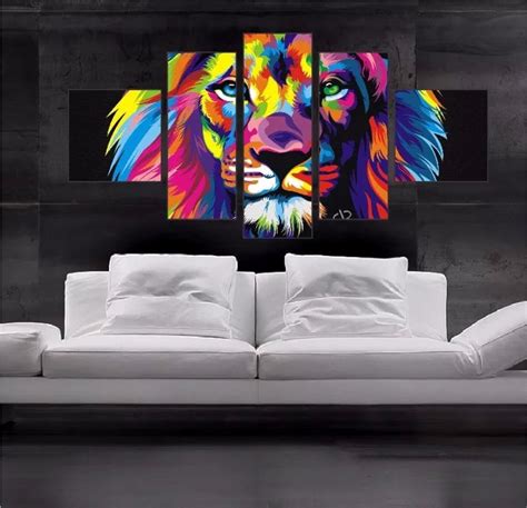 Quadro Leão Canvas Decorativo Sala Escritorio Home Teste R 147 00 em