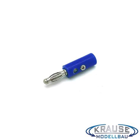 Querlochstecker Bananenstecker 4mm Blau Krause Modellbau