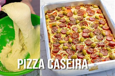 Pizza Caseira Pronta Em Poucos Minutos Feita Massa Mole E Muito Fofinha