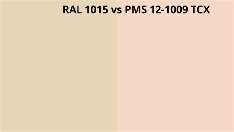 RAL 1015 Vs PMS 12 1009 TCX RAL Colour Chart UK