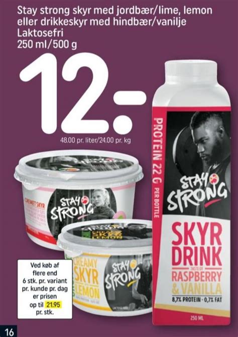 Stay Strong Skyr Jordbær Lime Rema 1000 februar 2023 Alle Tilbudsavis