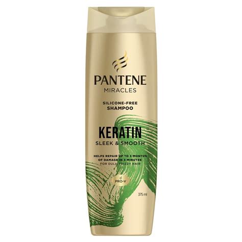 Buy Pantene Miracles Keratin Smooth Sleek Shampoo 375ml Online At