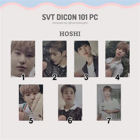 SEVENTEEN DICON 101 Photocard Custom Book Official Photocards Shopee