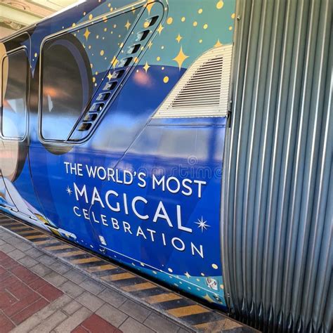 The 50th Anniversary Monorail In Magic Kingdom At Walt Disney World In