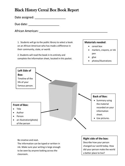 History Cereal Box Report - Fill Online, Printable, Fillable, Blank ...