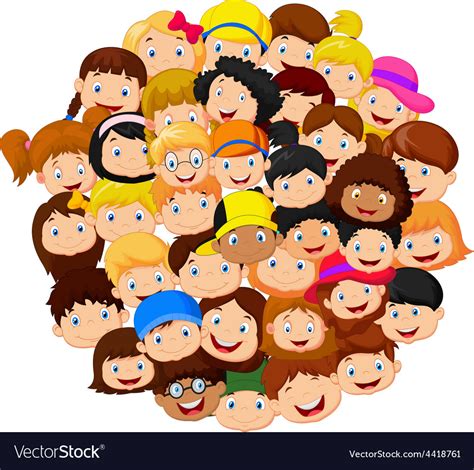 Crowd Of Children Royalty Free Vector Image Vectorstock