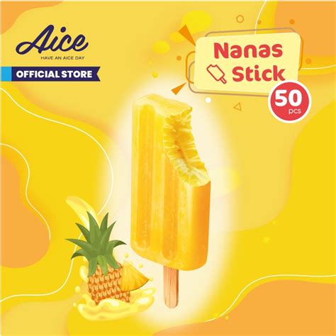 Jual Aice Ice Cream Nanas Stick 65g Es Krim 1 Karton 50 Pcs Eskrim