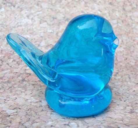 Bluebird Of Happiness Art Glass Figurine Vintage By Anickascottage