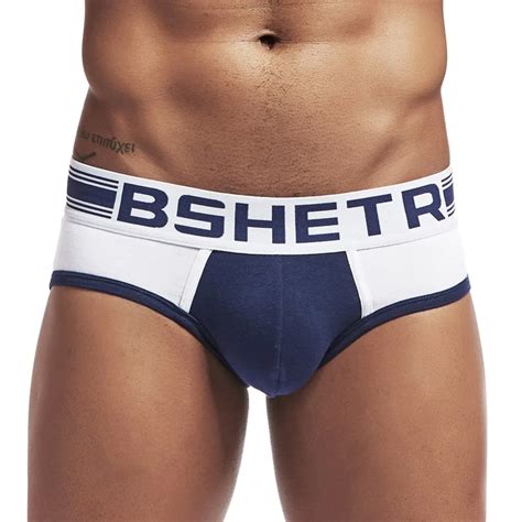 Bshetr Brand Cotton Breathable Mens Briefs Underwear Men Briefs