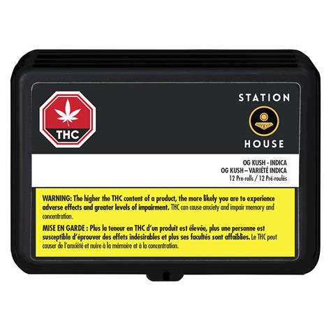 Station House Og Kush Pre Roll Indica Pack 12x0 5g Dab Cannabis