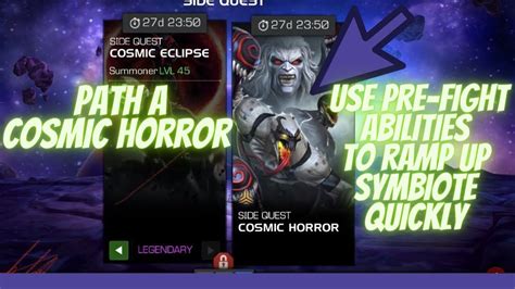 Mcoc Cosmic Horror Side Quest Path A Marvel Contest Of Champions Mcoc Youtube