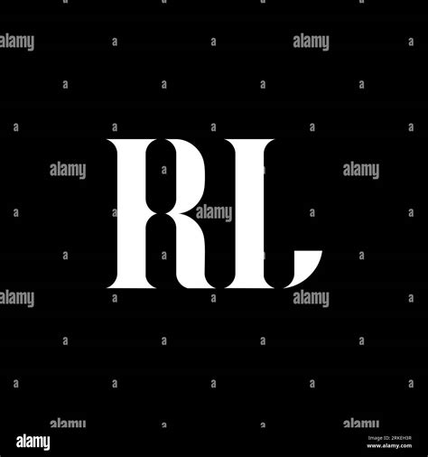 Rl R L Letter Logo Design Initial Letter Rl Uppercase Monogram Logo