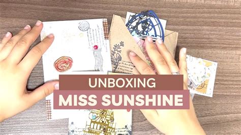 Unboxing Clube Da Miss Sunshine Papelaria Clubes De Junho Julho E