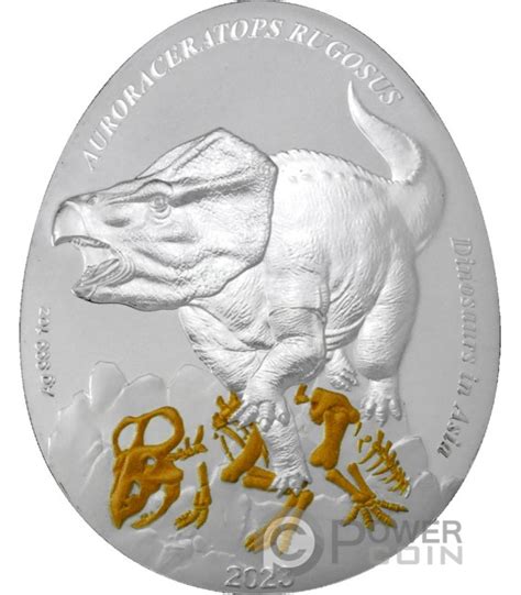 AURORACERATOPS RUGOSUS Dinosaurs in Asia 1 Oz Silber Münze 2 Samoa 2023