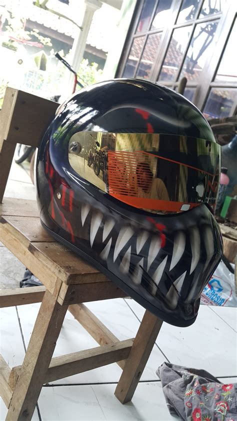 Venom Custom Painted Airbrushed Motorcycle Helmetfull Face Etsy In