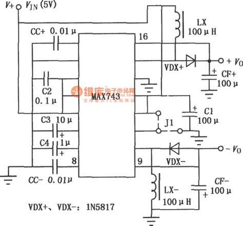 Max743升压开关型dc Dc变换器的典型应用电路 Dc Dc 维库电子市场网