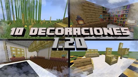 10 IDEAS Y DECORACIONES DE MINECRAFT 1 20 Snapshot 22w42a YouTube