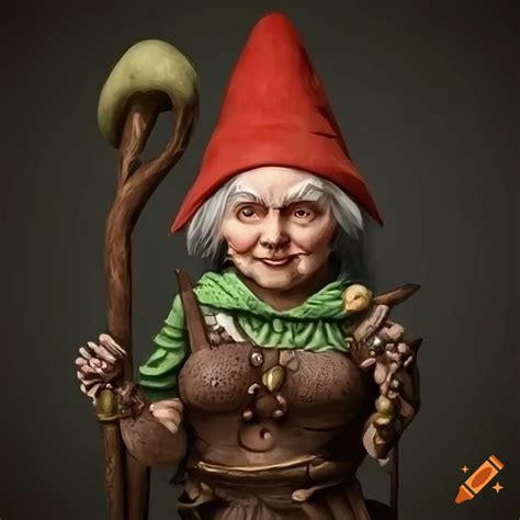 Image Of An Elder Female Gnome In A Dark Forest On Craiyon