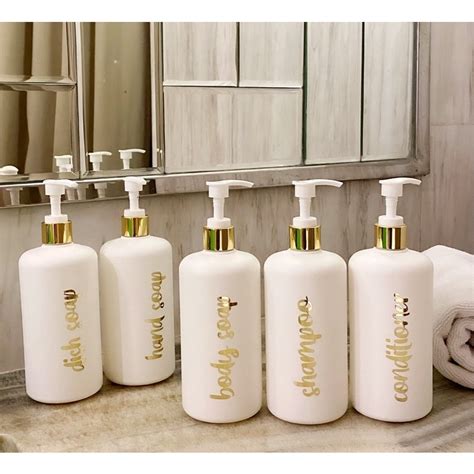 Jual Botol Pump Putih Sabun Cair Toilet Tebal Ml Estetik Gold Luxury