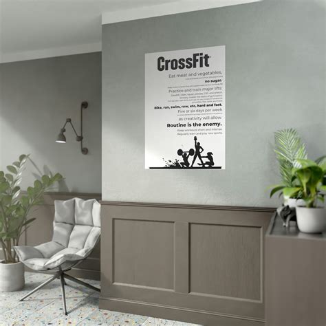 Crossfit Poster Fitness In 100 Words Poster Workout Poster Print Crossfit Painting Fitness