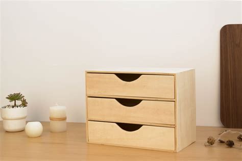 Wooden Desk Organizer With Drawer, Desktop Storage Box With Drawer, Small Drawers for Desktop, 3 ...