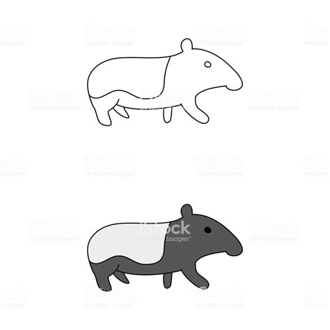 tapir - Royalty-free Animal stock vector Cartoon Drawings, Easy Drawings, All Animals Images ...