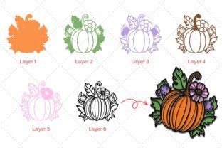 3D Layered Halloween Pumpkin Bundle Graphic By Chorry Studio Creative