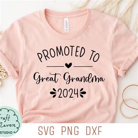 Promoted To Great Granny Svg Etsy