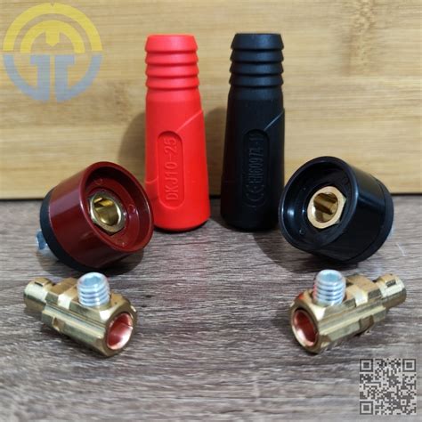 Welding Cable Connector Plug And Socket Set Dkj 10 25 100a 250a On Carousell