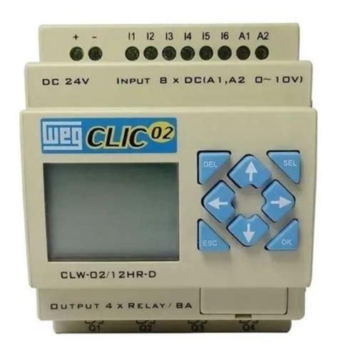 Clp Weg Clic02 Clw 02 12hr D 24v Controlador Cabo Plc 4s 8e