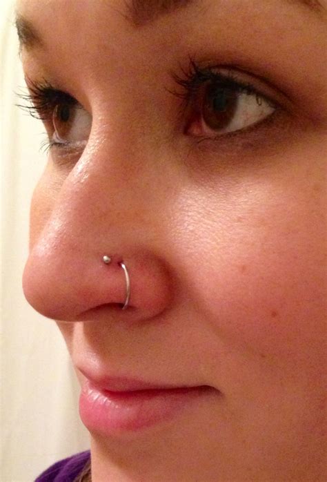 Double Nose Piercing My New Baby Nose Piercing Hoop Nose