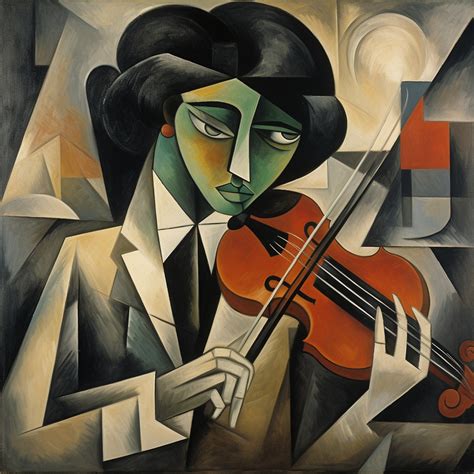 Picasso Musician On Violin Free Stock Photo - Public Domain Pictures