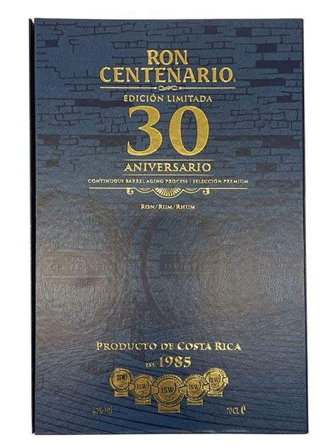 Ron Centenario Edicion Limitada 30 bardealer de ᐅ Rum