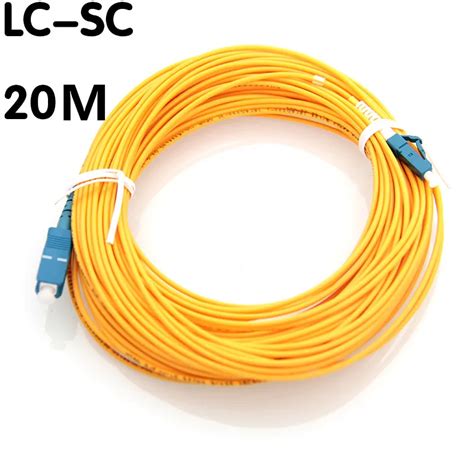 Fiber Optic Cable Sc Lc Patch Cord Sm Sx 3mm 20m 9 125um Fiber Optic Jumper Cable Sc Upc Lc Upc