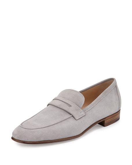 Gravati Suede Penny Loafer Gray