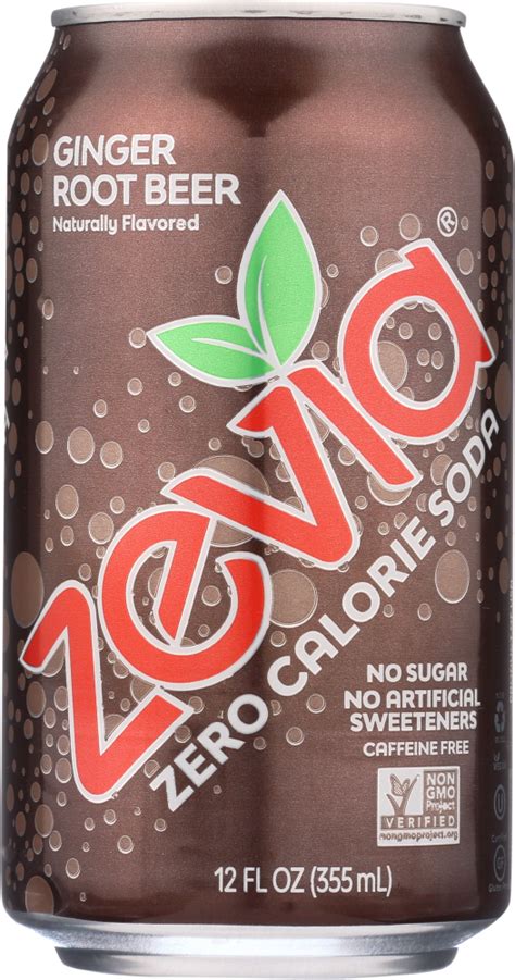 ZEVIA All Natural Zero Calorie Soda Ginger Root Beer 6 12 Fl Oz 72