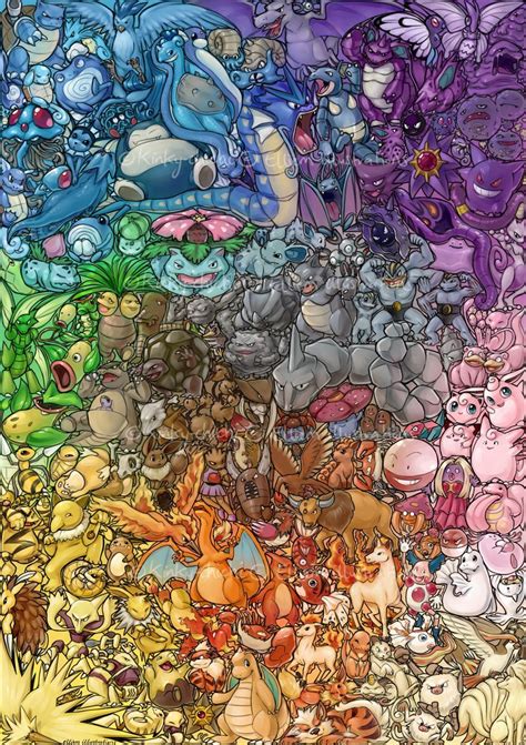 Original 151 Pokemon Poster