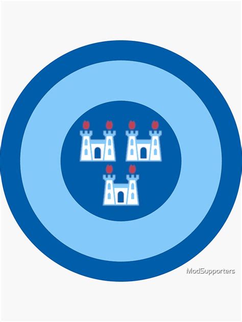 Dublin Castles Blue Retro Mod Roundel Sticker For Sale By