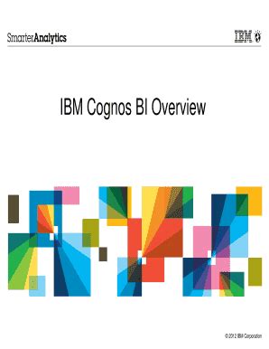 Fillable Online IBM Cognos BI Overview Fax Email Print PdfFiller