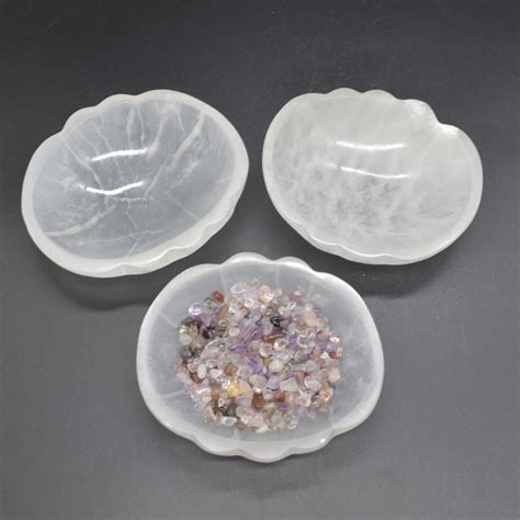 Selenite Shell Shaped Crystal Charging Bowl 12cm 1 Count Calder