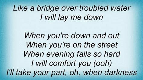 Like A Bridge Over Troubled Water Aretha Franklin / Elyrics a aretha ...