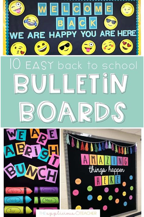 10 Easy Bulletin Board Ideas For Back To School Back To School Bulletin Boards Elementary